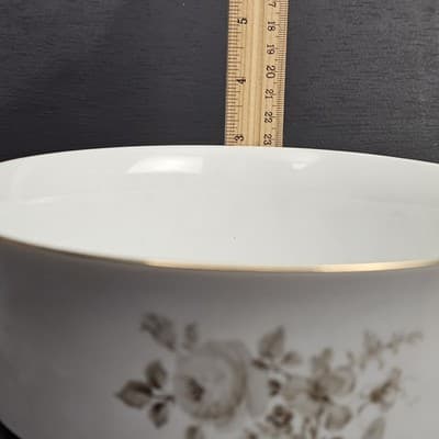 Johann Haviland of Germany Bavaria "Twilight Rose" Round Serving Bowl - Thumbnail 4