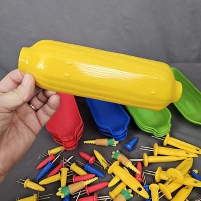 CORN ON THE COB Skewers and Holders Colorful Fun - Thumbnail 6