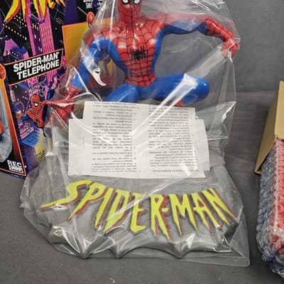 Vintage Spider-Man Telephone Marvel Comics 1994 With Box And Bonus Hand Set NIB - Thumbnail 8