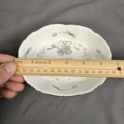 Vintage 1984 Lefton 25th Anniversary Bowl Trinket Dish - Thumbnail 6