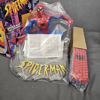 Vintage Spider-Man Telephone Marvel Comics 1994 With Box And Bonus Hand Set NIB - Thumbnail 5