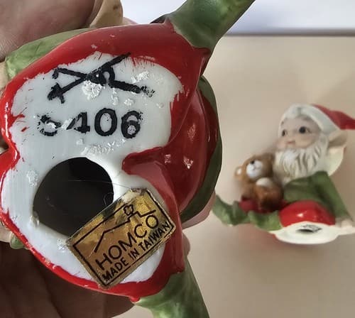 Christmas Elf Homco Set 3 Elves Porcelain Elves Lot Of 3 Toymakers Vintage Santa - Thumbnail 9