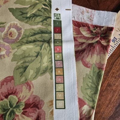 Vintage Braemore Fabric Floral 54" x 32" Upholstery Tan Color - Thumbnail 7