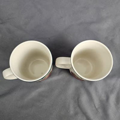 Apple Coffee Mugs Tea Fruit Cups Casual By China Pearl Set Of 2 - Thumbnail 4