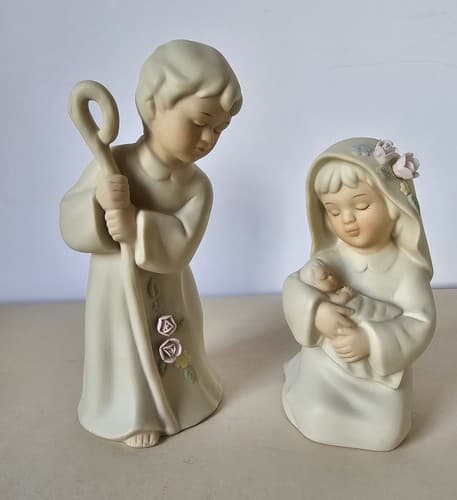 1992 Homeco Mary & Joseph with Baby Jesus Signed Mizuno Excellent - Thumbnail 2