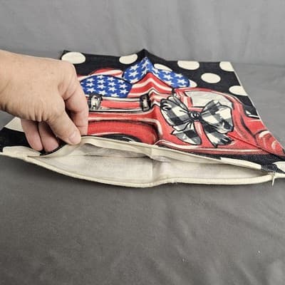 Pillow Covers Christmas Holiday Truck Americana 16" Hello America Set of 2 - Thumbnail 5
