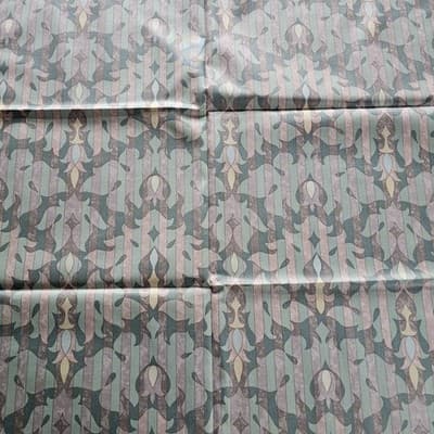 Vintage Cotton Screen Printed Fabric Geometeric 54" x 35" Kaufman Verona 1.5 yd - Thumbnail 2