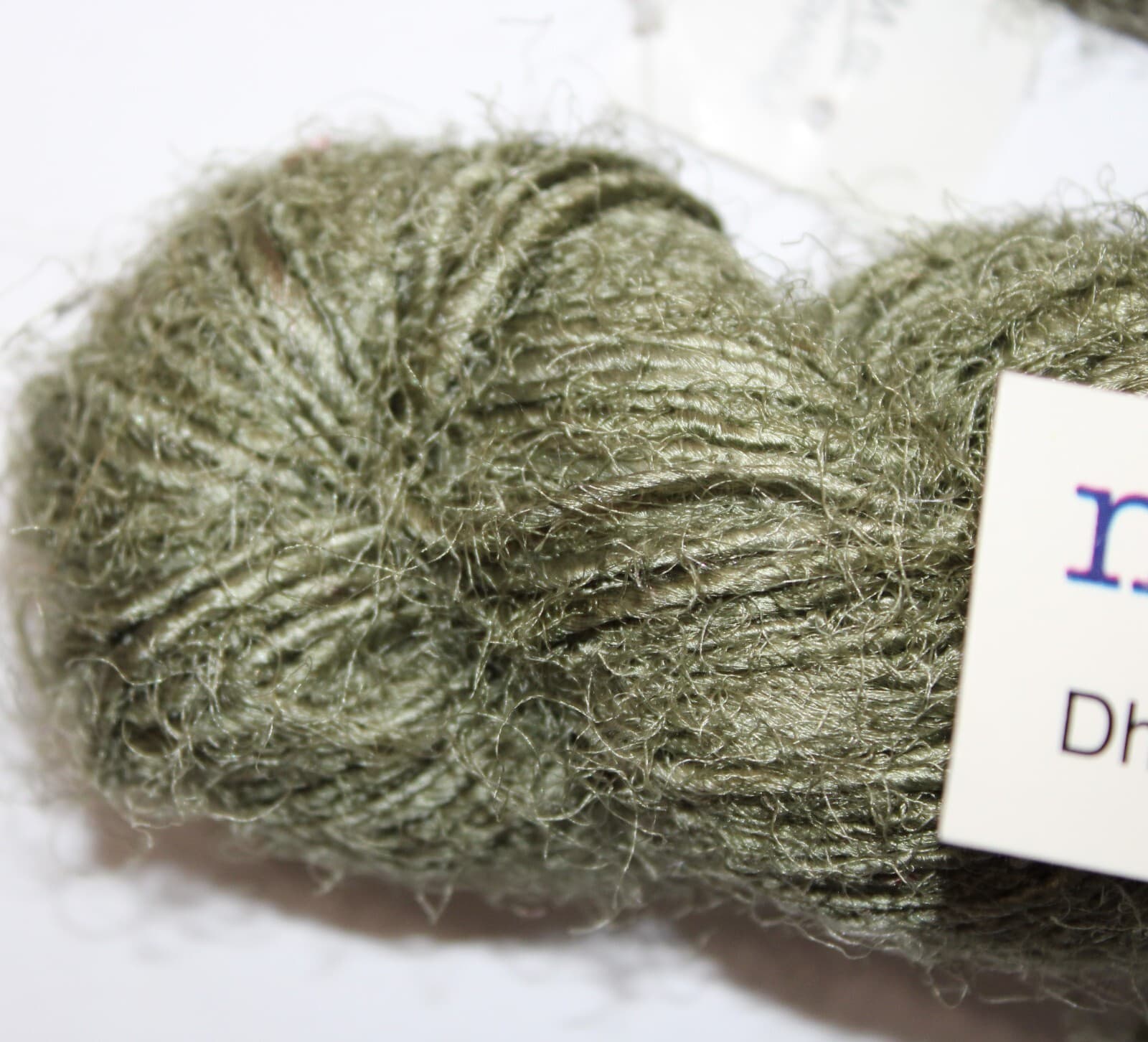 Mango Moon Yarn Dharma 100% Silk Hand Spun Col 9414 Thyme 150yd Price per each - Thumbnail 3