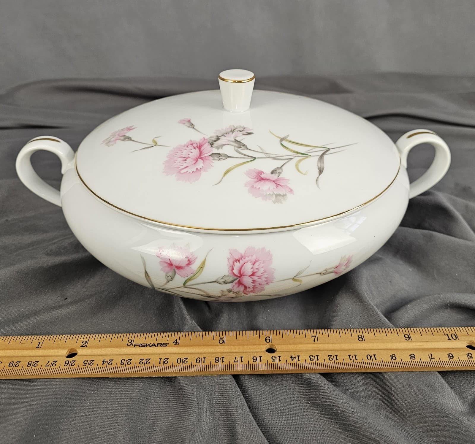 Royal Court Carnation Soup Tureen - Vegetable Bowl with Lid - Thumbnail 2