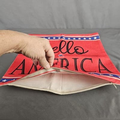 Pillow Covers Christmas Holiday Truck Americana 16" Hello America Set of 2 - Thumbnail 8