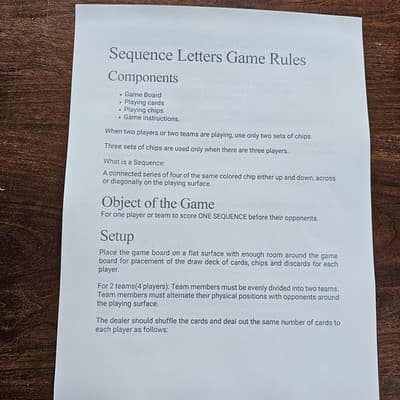 Sequence Letters Family & Friends Board Game 2-4 Players - Thumbnail 12