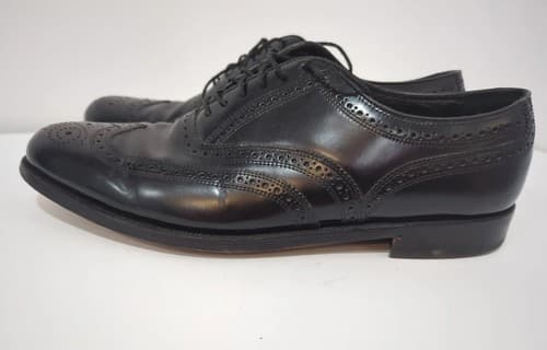 Men's Florsheim Black Dress Shoes Wingtip Size 10 D - Thumbnail 5