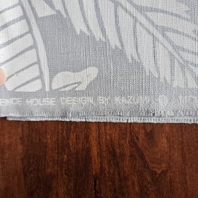 Vintage Tropical Palms Silver and White Fabric 54" x 35" Canvas - Thumbnail 3