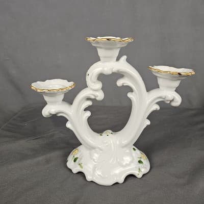 Kristoff Tapered 3 Candle Holder Daisy Decorative Candelabra - Thumbnail 2