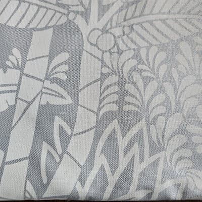Vintage Tropical Palms Silver and White Fabric 54" x 35" Canvas - Thumbnail 5