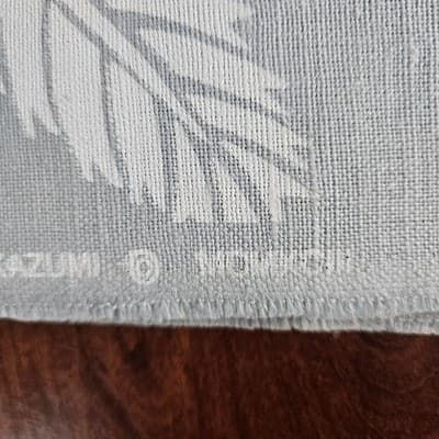 Vintage Tropical Palms Silver and White Fabric 54" x 35" Canvas - Thumbnail 4