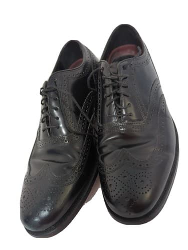Men's Florsheim Black Dress Shoes Wingtip Size 10 D - Thumbnail 2