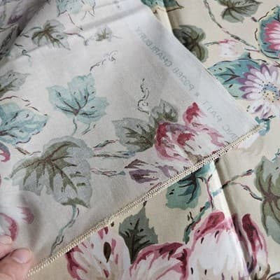Vtg Bloomcraft Fabric Cotton Floral 54"x53" 1988 Charlbury P9268 Screen Print - Thumbnail 3