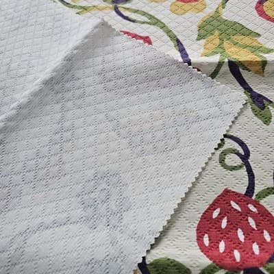 Vintage Retro Fabric 5 pieces each 26"x25.5" Floral The look of Stitching - Thumbnail 3