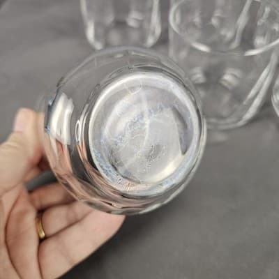 Mirage Swirt Old Fashion Glasses Set of 6 Clear Glass Barware - Thumbnail 5