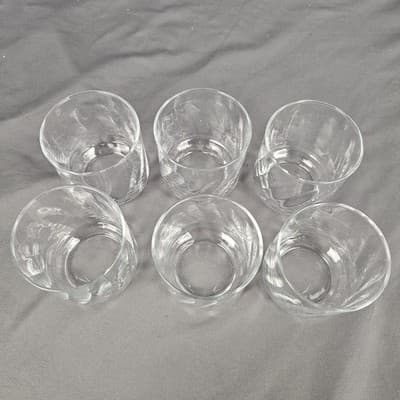 Mirage Swirt Old Fashion Glasses Set of 6 Clear Glass Barware - Thumbnail 3