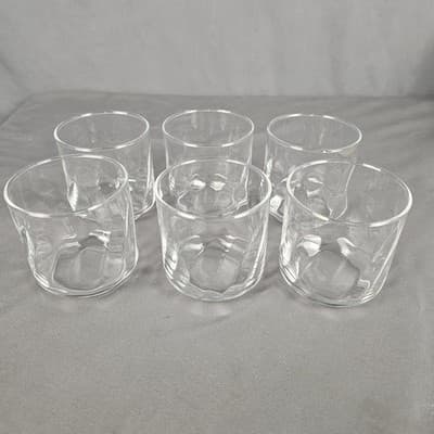 Mirage Swirt Old Fashion Glasses Set of 6 Clear Glass Barware - Thumbnail 2