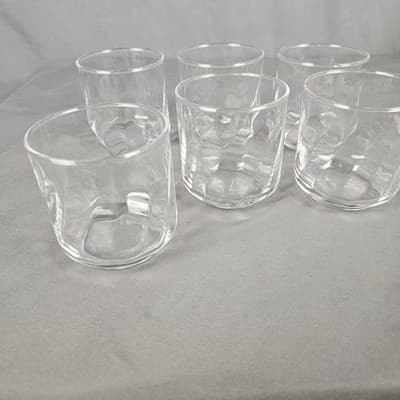 Mirage Swirt Old Fashion Glasses Set of 6 Clear Glass Barware - Thumbnail 4