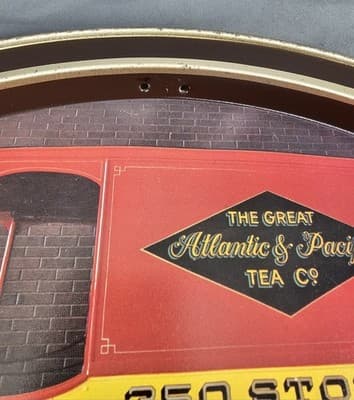 Vintage A & P Grocery Store Metal Sign The Great Atlantic & Pacific Tea Co. - Thumbnail 3