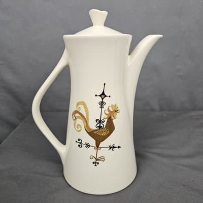 Weather Vane Edwin Knowles Rooster Tea Pot w Lid MCM - Thumbnail 2
