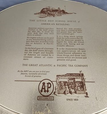 Vintage A & P Grocery Store Metal Sign The Great Atlantic & Pacific Tea Co. - Thumbnail 5