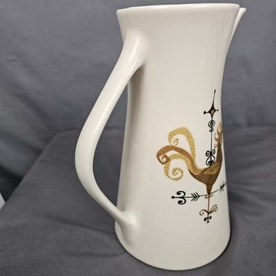 Weather Vane Edwin Knowles Rooster Tea Pot w Lid MCM - Thumbnail 6