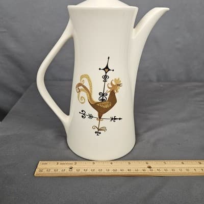 Weather Vane Edwin Knowles Rooster Tea Pot w Lid MCM - Thumbnail 9