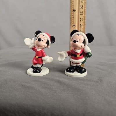 Applause Disney Mickey And Minnie Mouse Christmas PVC Figures or Cake Toppers - Thumbnail 8