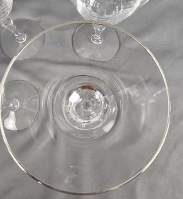 Fortoria Engagement Ring Wine Glass, Set Of 4, Signed Excellent Cond. 7" Tall - Thumbnail 4