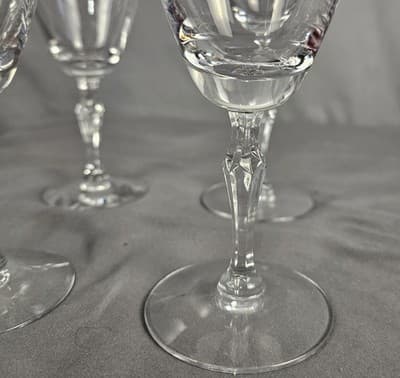 Fortoria Engagement Ring Wine Glass, Set Of 4, Signed Excellent Cond. 7" Tall - Thumbnail 9