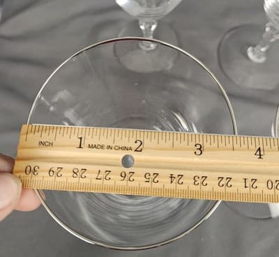 Fortoria Engagement Ring Wine Glass, Set Of 4, Signed Excellent Cond. 7" Tall - Thumbnail 10