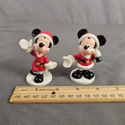 Applause Disney Mickey And Minnie Mouse Christmas PVC Figures or Cake Toppers - Thumbnail 9