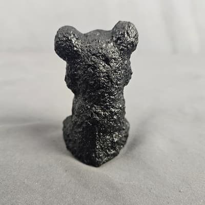 VTG Handcrafted Made From Coal Hand Carved Black Bear 3“ X 2” - Thumbnail 3