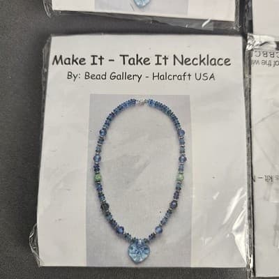 Necklace Craft Kit Bead Gallery Halcraft USA Set of 4 "Make It - Take It" - Thumbnail 2