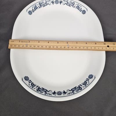Vtg Corelle Old Town Blue Onion Floral Oval 12 Inch Platter USA Cottagecore - Thumbnail 4
