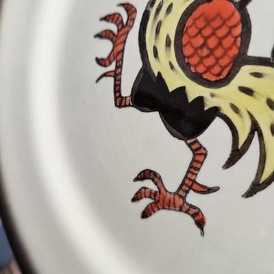 Vintage 4 Metlox Poppytrail Red Rooster Dinner Plates, 10” Diameter - Thumbnail 11