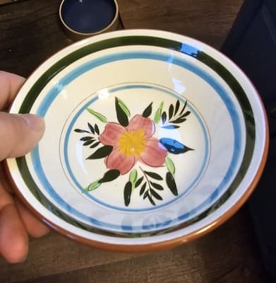 Vintage STANGL Pottery Country Garden 5 5/8” Soup Cereal Coupe BOWLS SET OF 2 - Thumbnail 2
