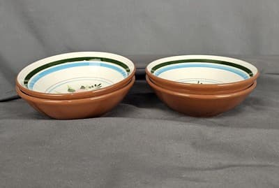 Vintage STANGL Pottery Country Garden 5 5/8” Soup Cereal Coupe BOWLS SET OF 2 - Thumbnail 6