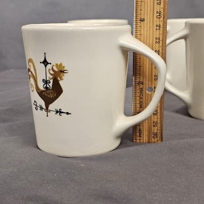 Weather Vane Edwin Knowles Rooster Coffee Cup Mug MCM Set of 4 - Thumbnail 8