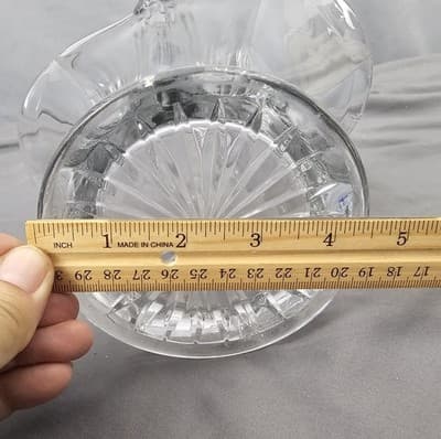 Crystal Basket With Handle Used For Easter/Candy Dish Vintage 12.5" Tall - Thumbnail 9