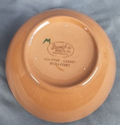 Vintage STANGL Pottery Country Garden 5 5/8” Soup Cereal Coupe BOWLS SET OF 2 - Thumbnail 5