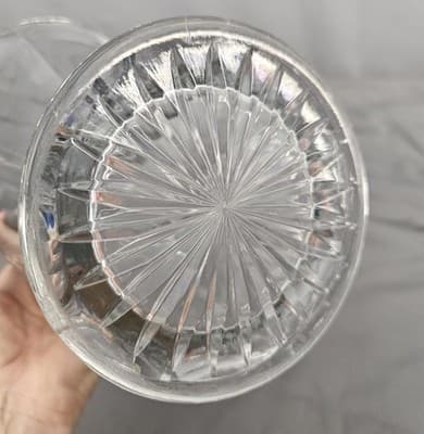 Crystal Basket With Handle Used For Easter/Candy Dish Vintage 12.5" Tall - Thumbnail 6