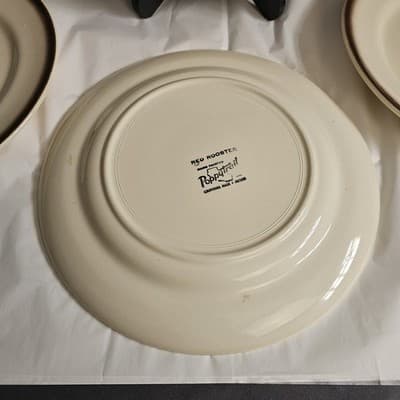 Vintage 4 Metlox Poppytrail Red Rooster Dinner Plates, 10” Diameter - Thumbnail 9