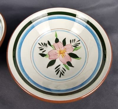 Vintage STANGL Pottery Country Garden 5 5/8” Soup Cereal Coupe BOWLS SET OF 2 - Thumbnail 4
