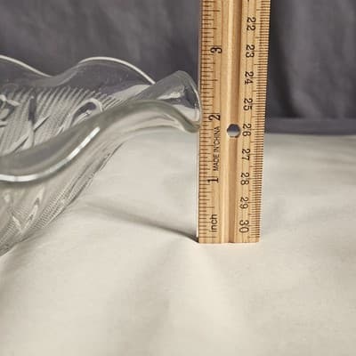 Vintage 1920s Iris & Herringbone scalloped edge bowl by Jeanette Glass Company - Thumbnail 7